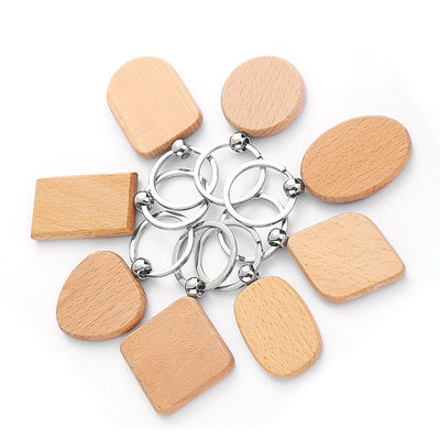 Guter Preis Personifiziertes hölzernes Keychains mit Namen fertigte runden Sublimations-Schlüsselring besonders an Online