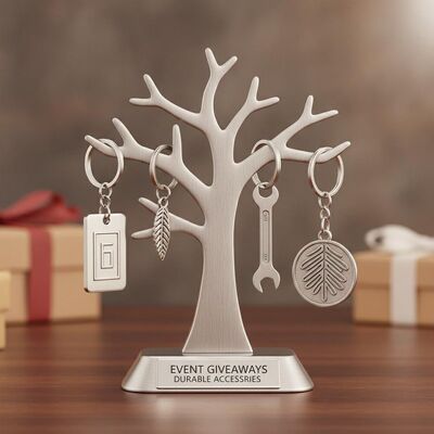 Qualität Metall Schlüsselhalter Baumstil Dauerhafte Schlüsselketten Ideale Veranstaltungsgeschenke Custom Logo Leichtgewicht und Dauer Accessoires Fabrik