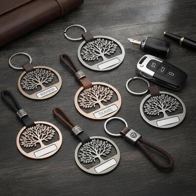 Qualität Schlüsselorganisation und Tragen von kundenspezifischen Autoschlüsselketten mit Baummotiv Personalisiertes stilvolles Zubehör geeignet für Unternehmen Fabrik