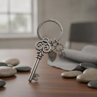 Qualität 1 Stück charmanter Schlüsselanhänger aus Eisen, langlebiger Metall-Schlüsselanhänger, entworfen für Werbegeschenke, Kampagnen und persönliche Accessoires Fabrik