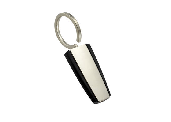 Guter Preis Paralleltrapez ABS Plastikmetallschlüsselhalter Keychains silberne Galvanisierung Online