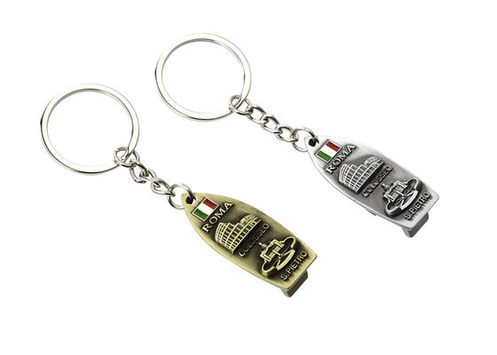 Guter Preis Kugel-nettes Metallschlüsselkette Zink-Legierungs-Metallflaschen-Öffnerschlüsselchain 15mm dick Online
