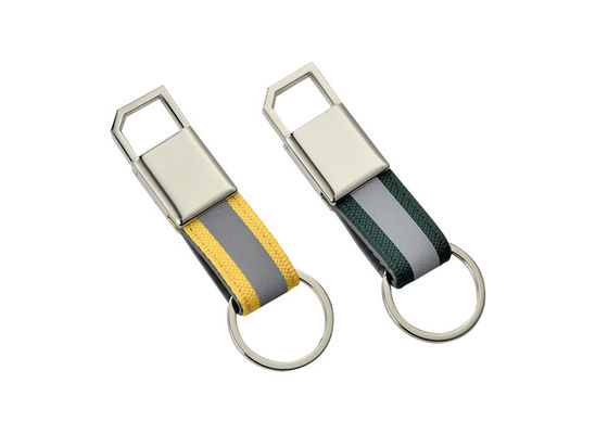 Guter Preis Stärke-helles Segeltuch-Schlüsselhalter-Andenken des Bügel-Metallkarabinerhaken-Schlüsselring-9mm Online