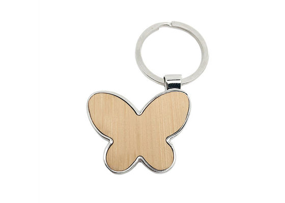 Guter Preis Schmetterling nette kleine freundliche Zink-Legierungs-Bambusmaterial Keychains Eco Online